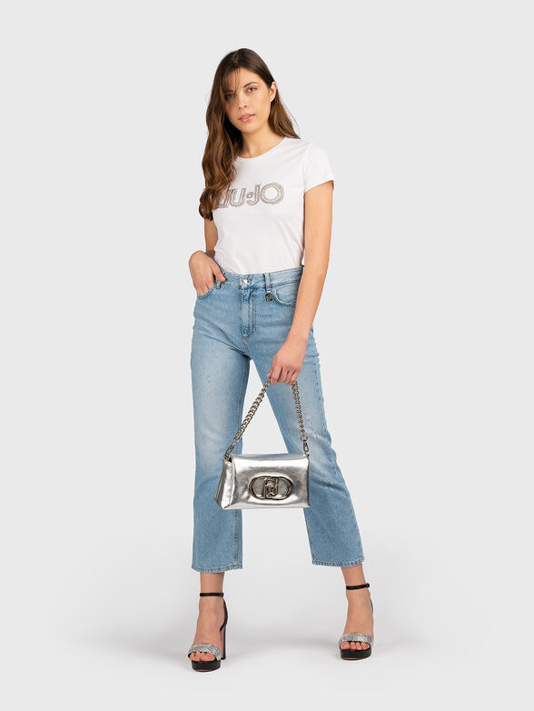 Cotton T-shirt with appliqued logo accent - 2