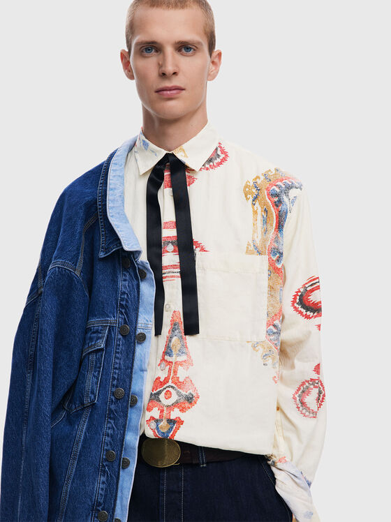 Cotton shirt with print - 1