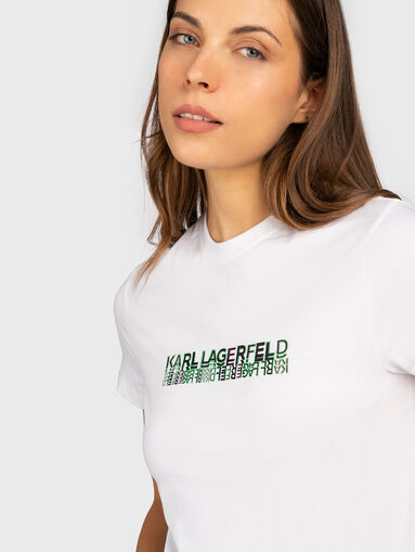 Black T-shirt with logo print - 5
