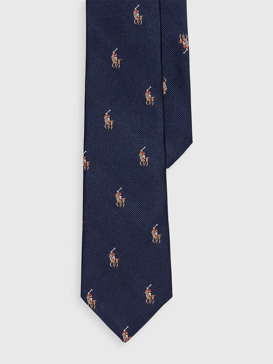 Silk tie with logo accents - 1