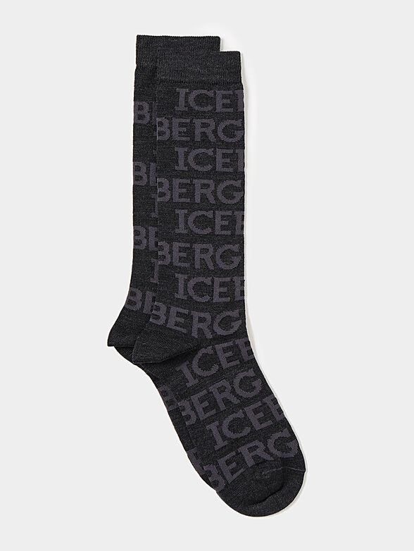 Socks with logo print - 1