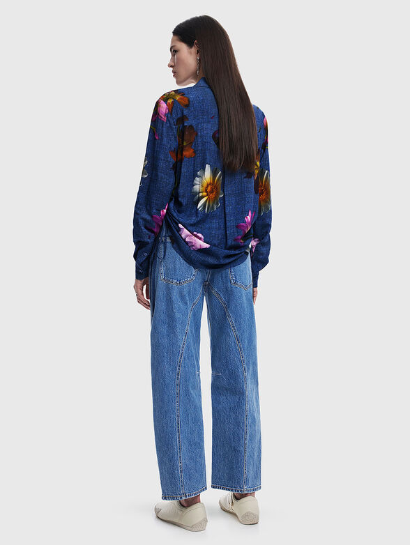 Long-sleeved shirt with floral motifs - 3