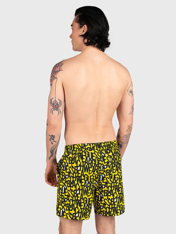 Multicolor beach shorts with logo inscriptions - 2