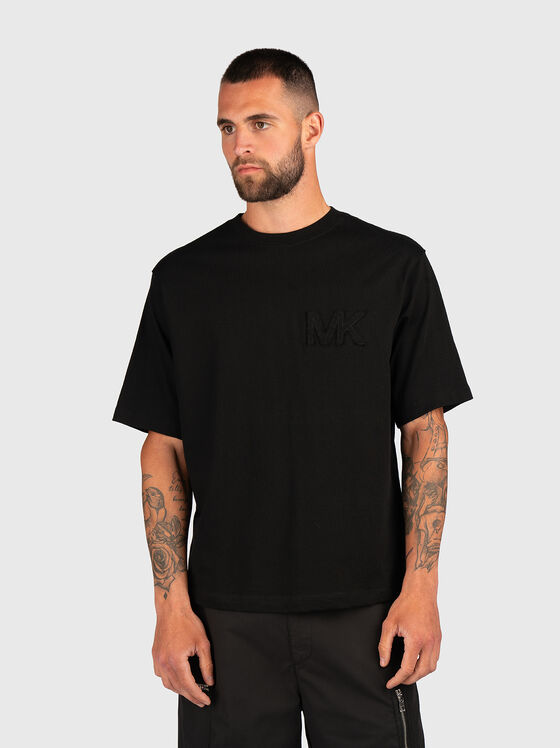 Tricou din bumbac cu logo accentuat - 1
