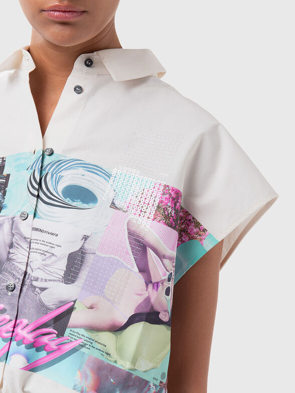 Shirt with short sleeves and elastic - 4