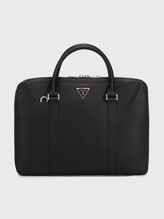 Geantă pentru laptop cu efect saffiano - 1