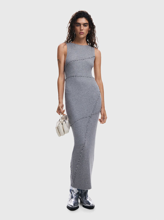 Rochie lungă cu nervuri - 1