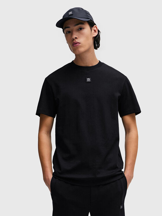 Tricou negru DALILE cu detaliu logo - 1