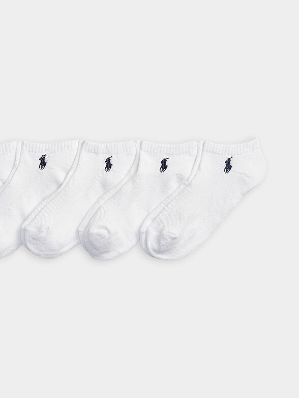 Set of six pairs of white socks with embroidery - 2