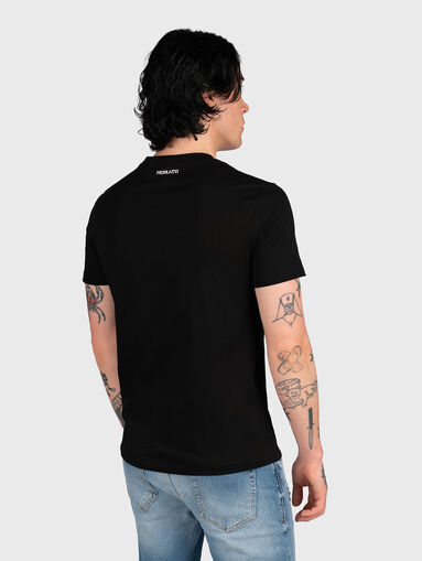 Cotton T-shirt with art print - 3