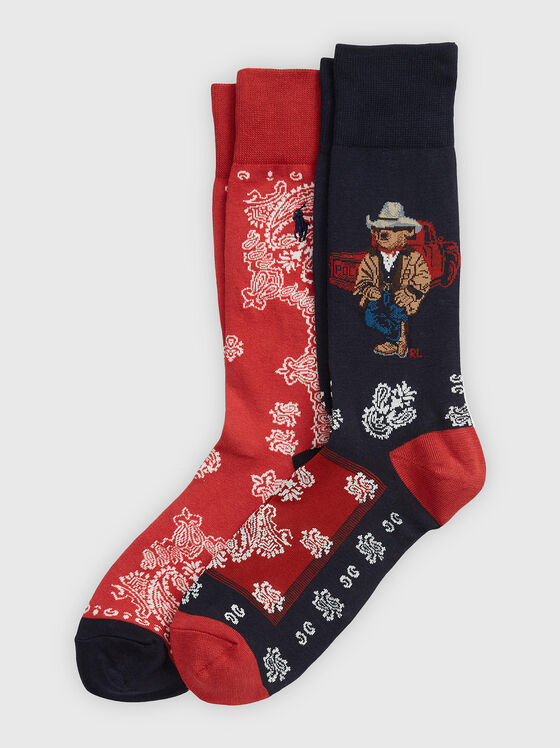 Set of two pairs of socks with paisley motifs - 1