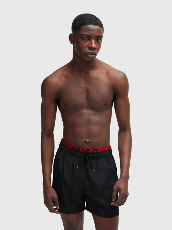 Short de baie negru FLEX - 1