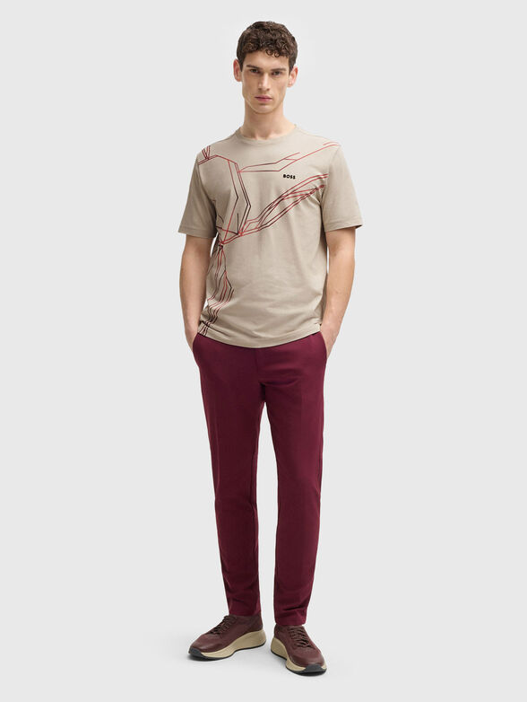 Cotton T-shirt with logo and print - 2