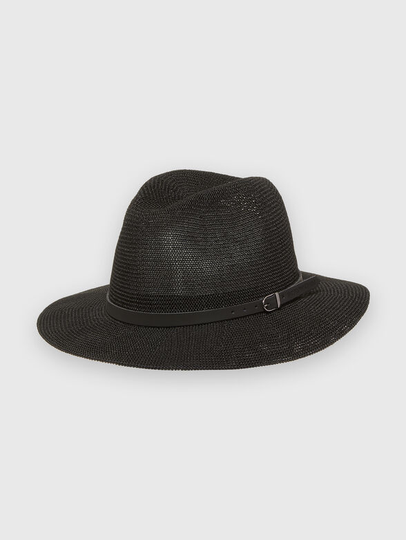 Straw hat in black color - 1