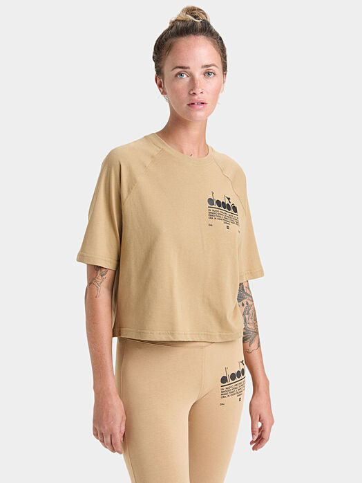 Cropped beige T-shirt  