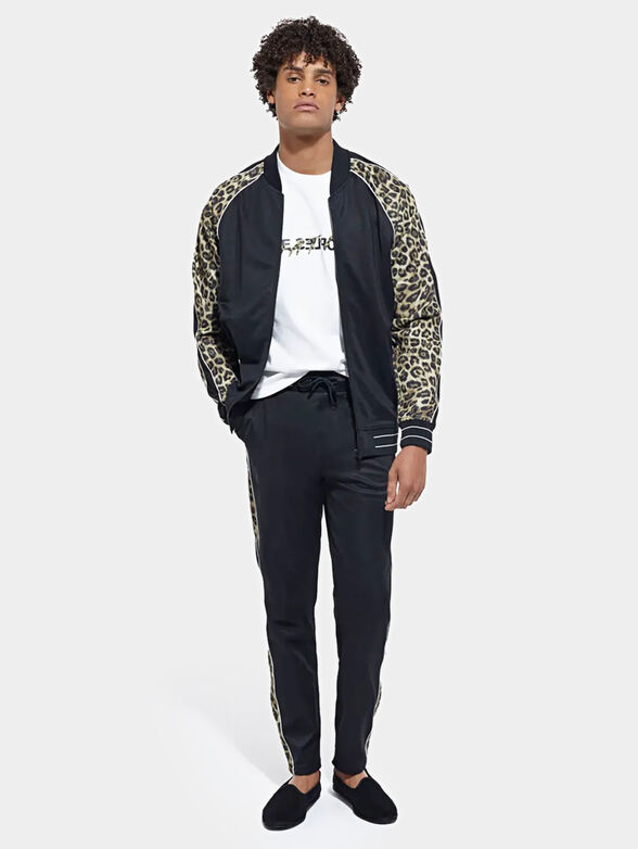 Animal print sweatshirt with zip - 2