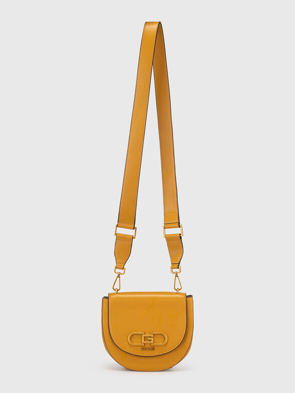 Black crossbody bag with metal logo accent - 2