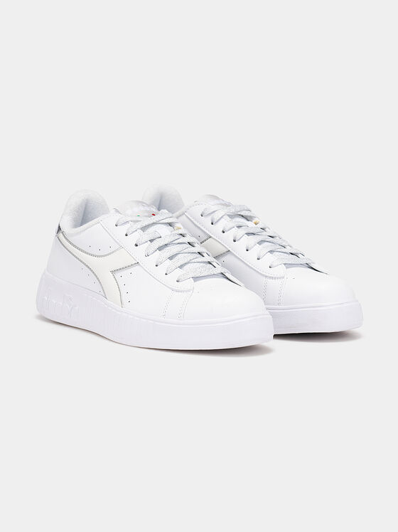 STEP P pantofi sport albi cu accente argintii - 2