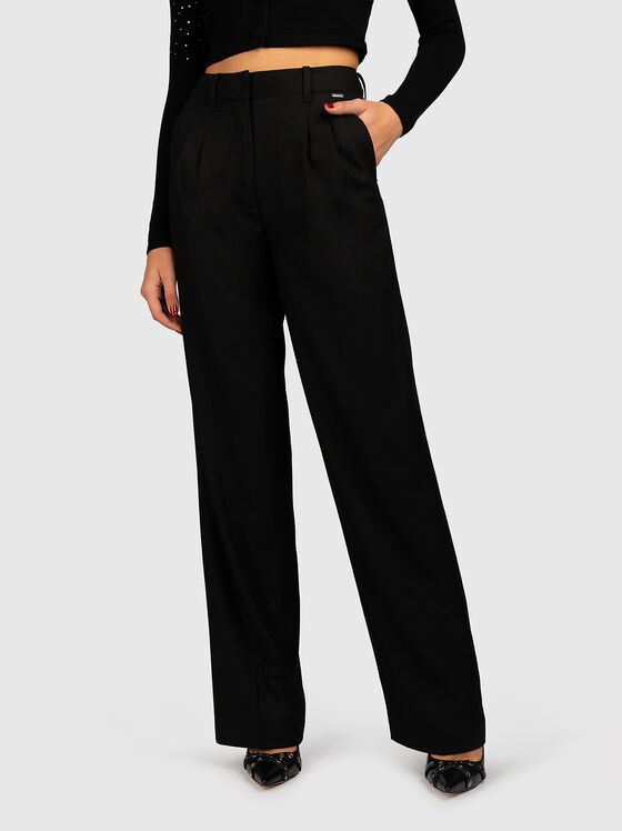 Pantaloni drepți negri DORIS - 1