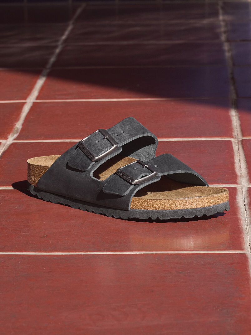 ARIZONA LEOI black leather slippers  - 3