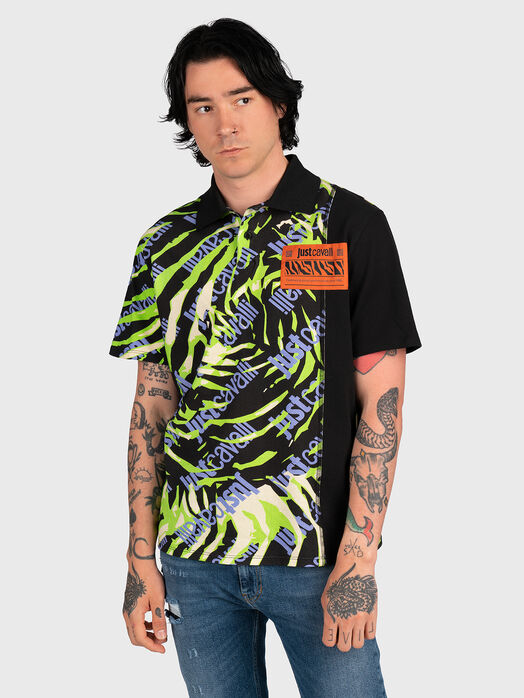 Polo-shirt with accent print