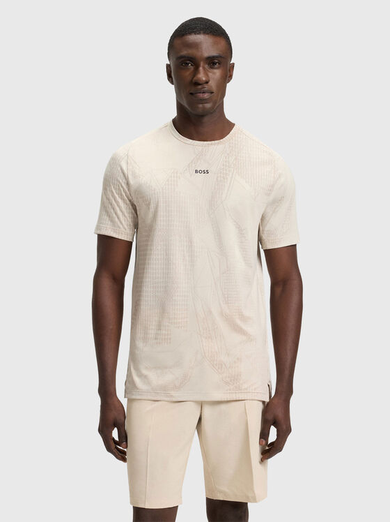 Tricou cu imprimeu și logo - 1