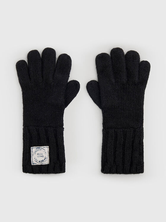 Black knitted gloves  - 1
