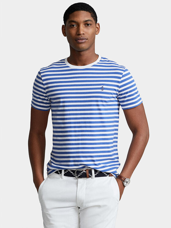 Tricou din bumbac cu dungi - 1
