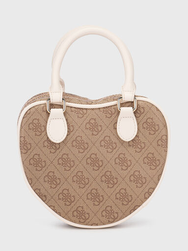 Beige bag in the shape of a heart - 3