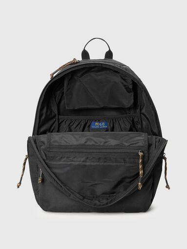 Black backpack with logo detail - 3