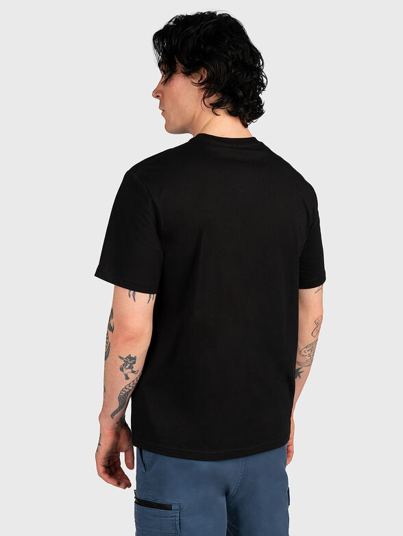 Black T-shirt with accent print - 3