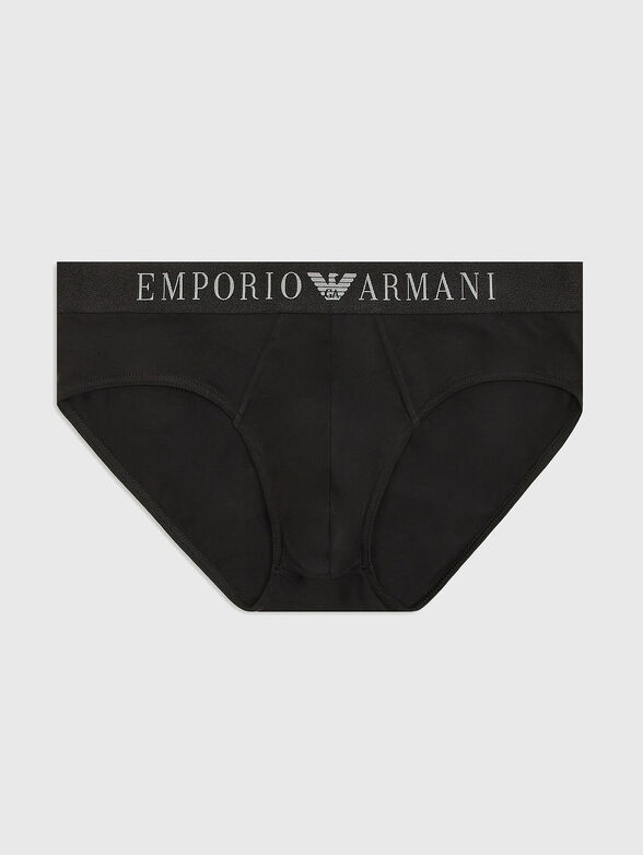 Black briefs with contrasting logo lettering - 4