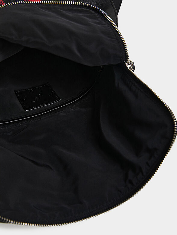 Square leather effect backpack - 6