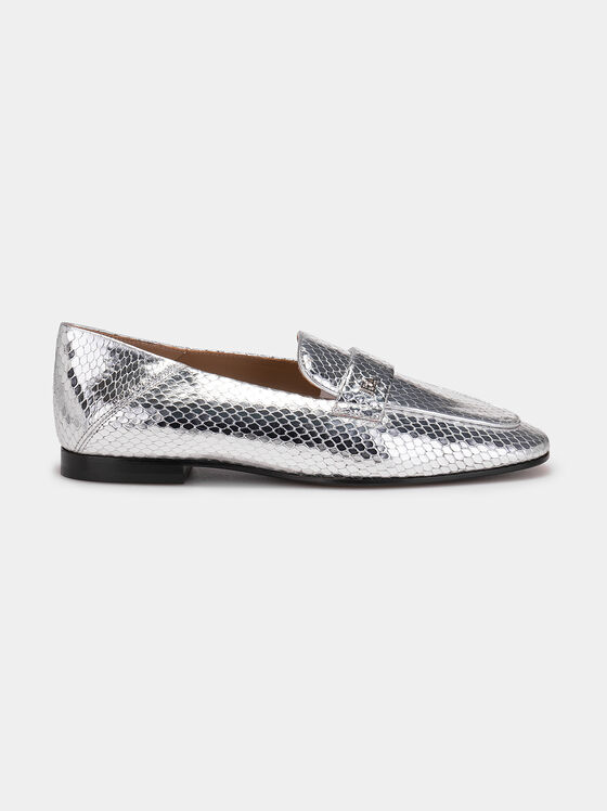 Mocasini de culoare argintie - 1