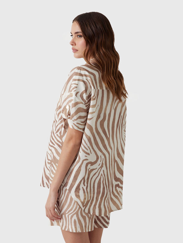 ROSIE short sleeved linen blend shirt - 3