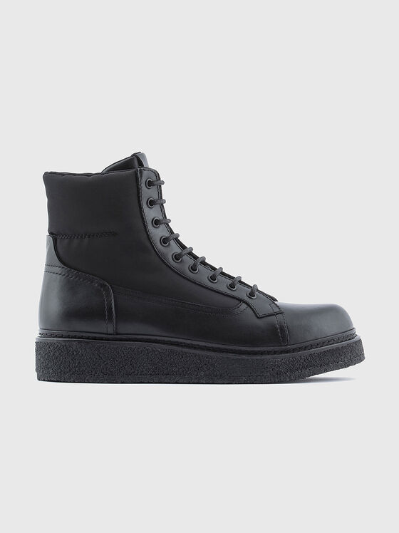 Leather boots with laces - 1