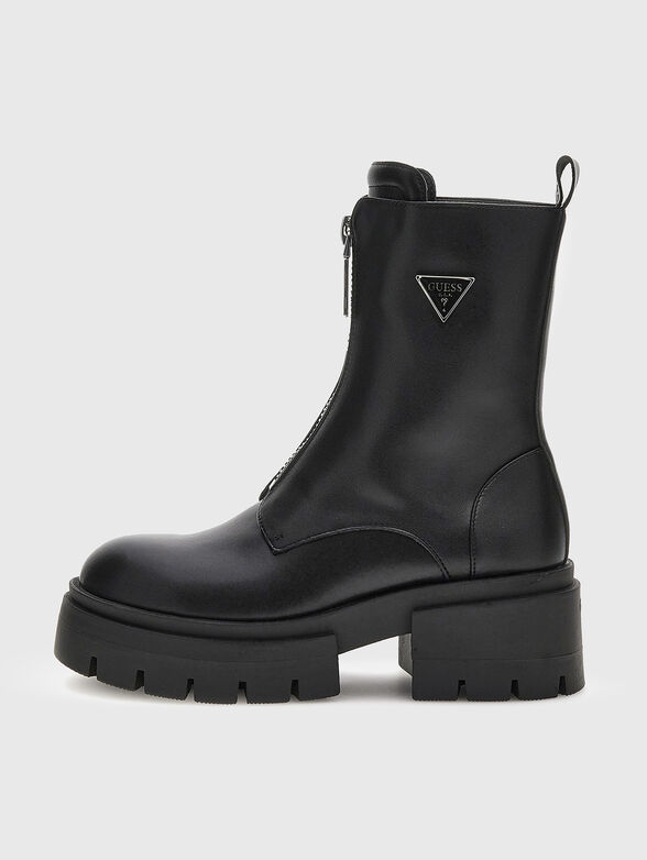 LEILA faux leather boots with zip - 1