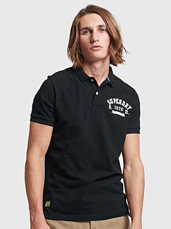 Tricou polo negru VINTAGE SUPERSTATE - 1