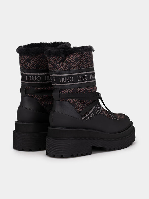 PURPLE 31 ankle boots with monogram logo print - 3