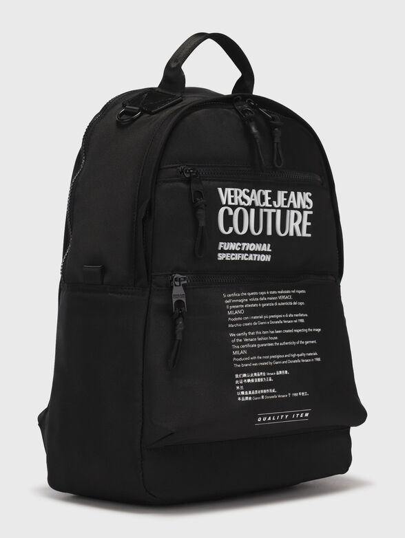 Textile backpack with embossed logo - 3
