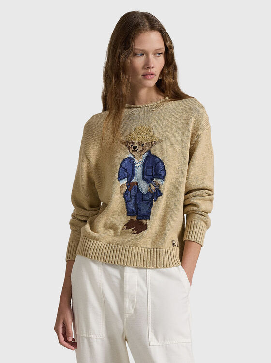 Pulover bej Polo Bear - 1