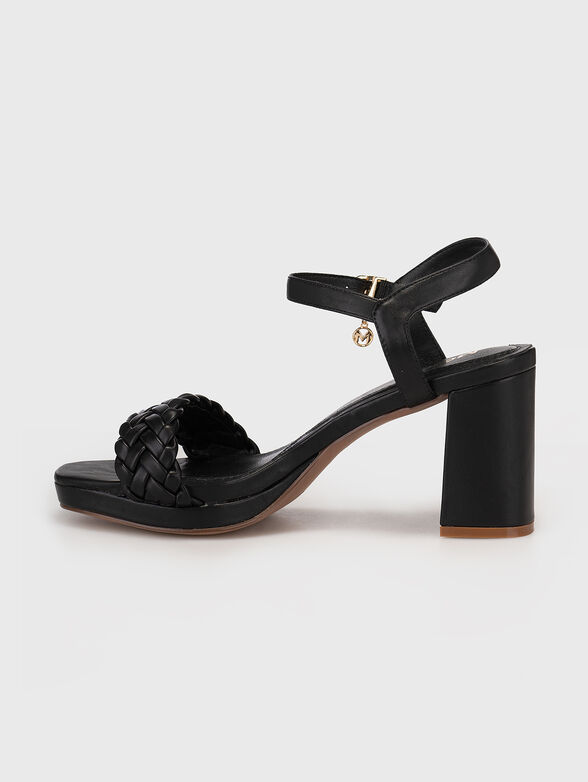 LEWY black heeled sandals  - 4