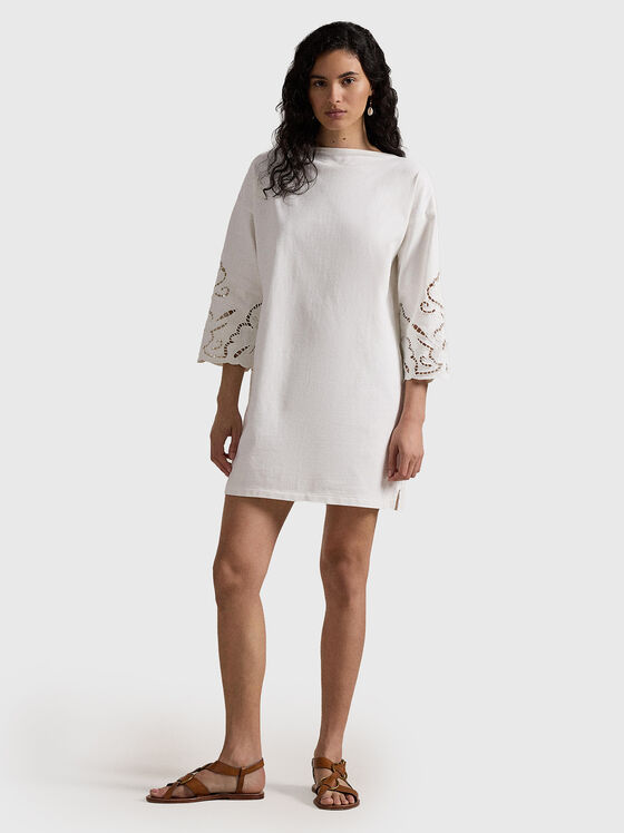 Rochie mini cu broderie accentuată - 1