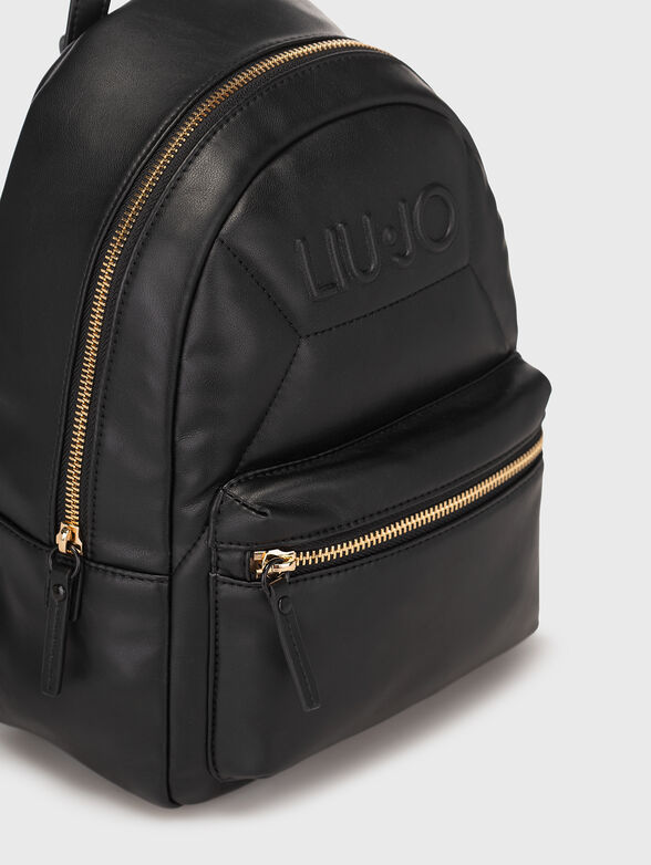 Black backpack with logo accent - 4