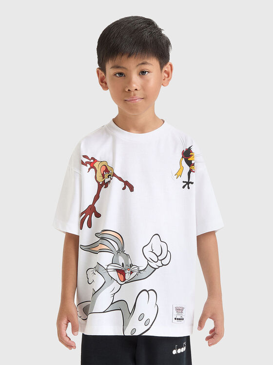 Tricou alb cu imprimeu - 1