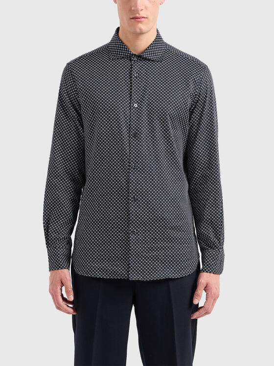 Shirt with monogram micro print - 1