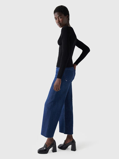 Knitted blouse in black - 4