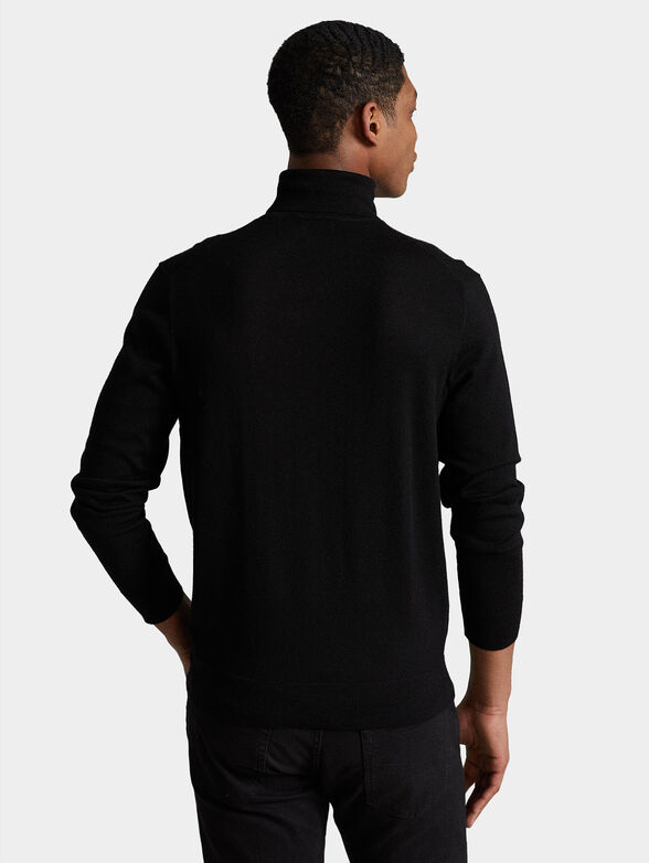 Wool sweater with turtleneck collar - 3