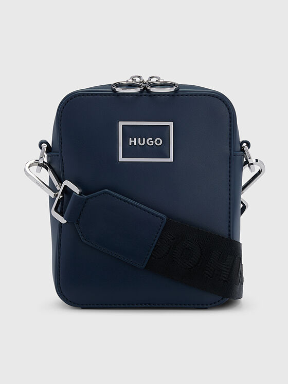 Dark blue crossbody bag with logo accent - 1