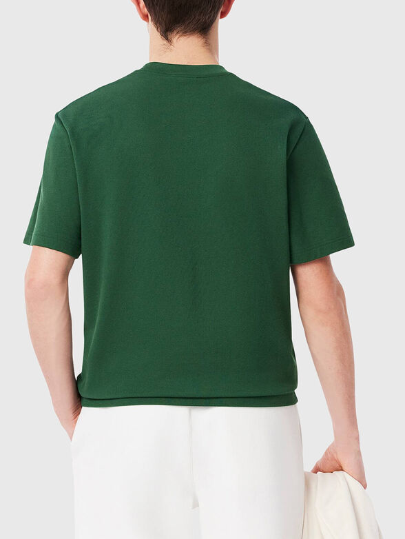 T-shirt with oval neckline and logo - 3